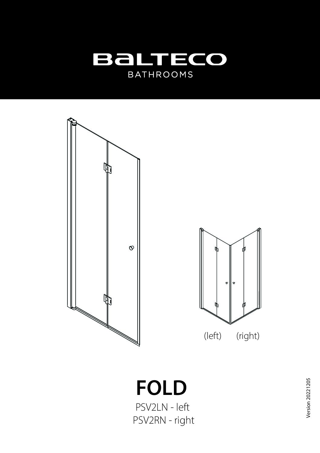 Fold PSVxN shower enclosure installation guide