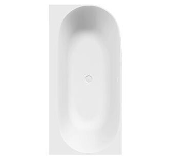 Top view of the Marin 170 L Xonyx™ corner bathtub with left-hand configuration