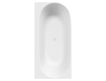 Top view of the Marin 170 L Xonyx™ corner bathtub with left-hand configuration