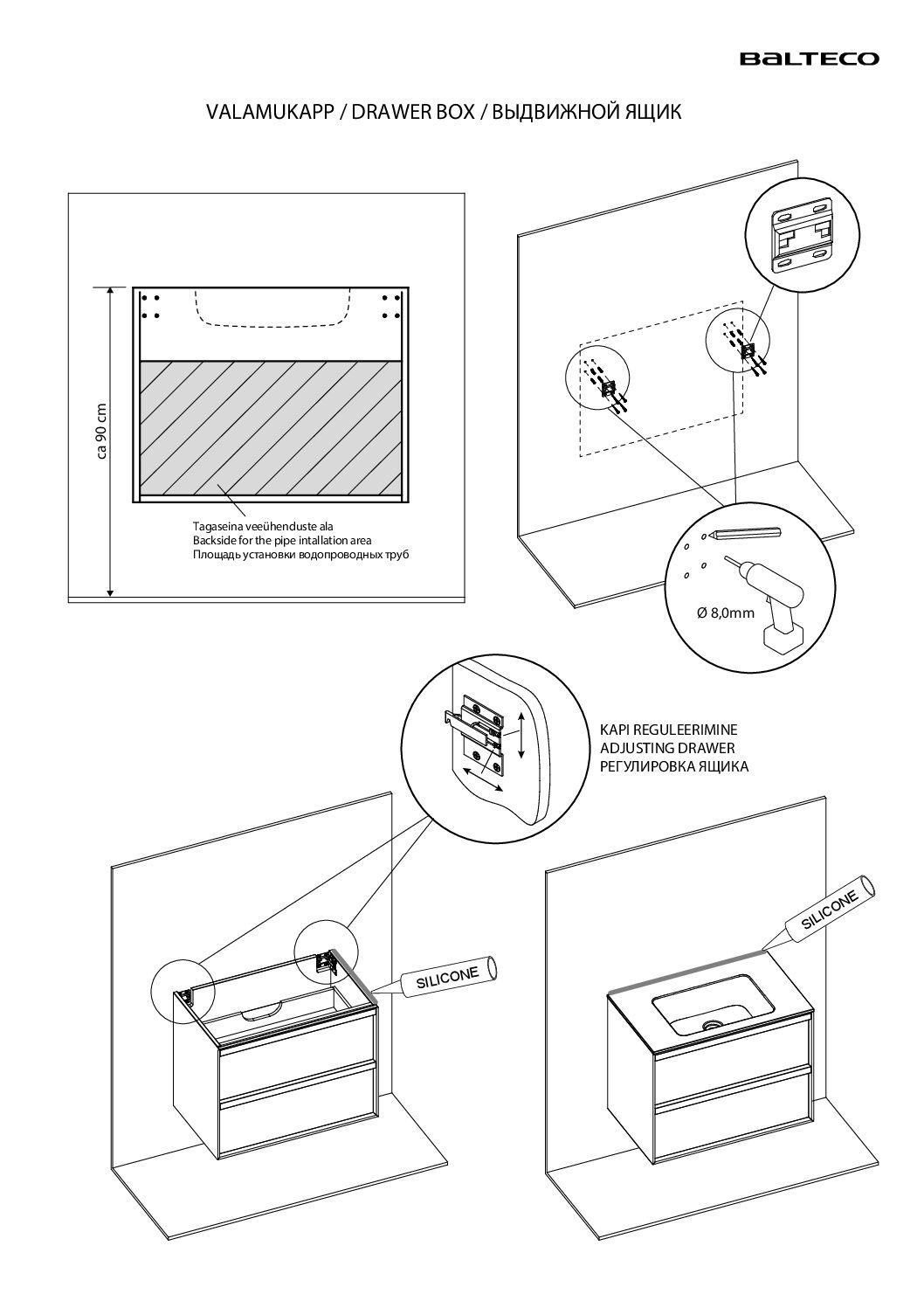Carre bathroom furniture manual