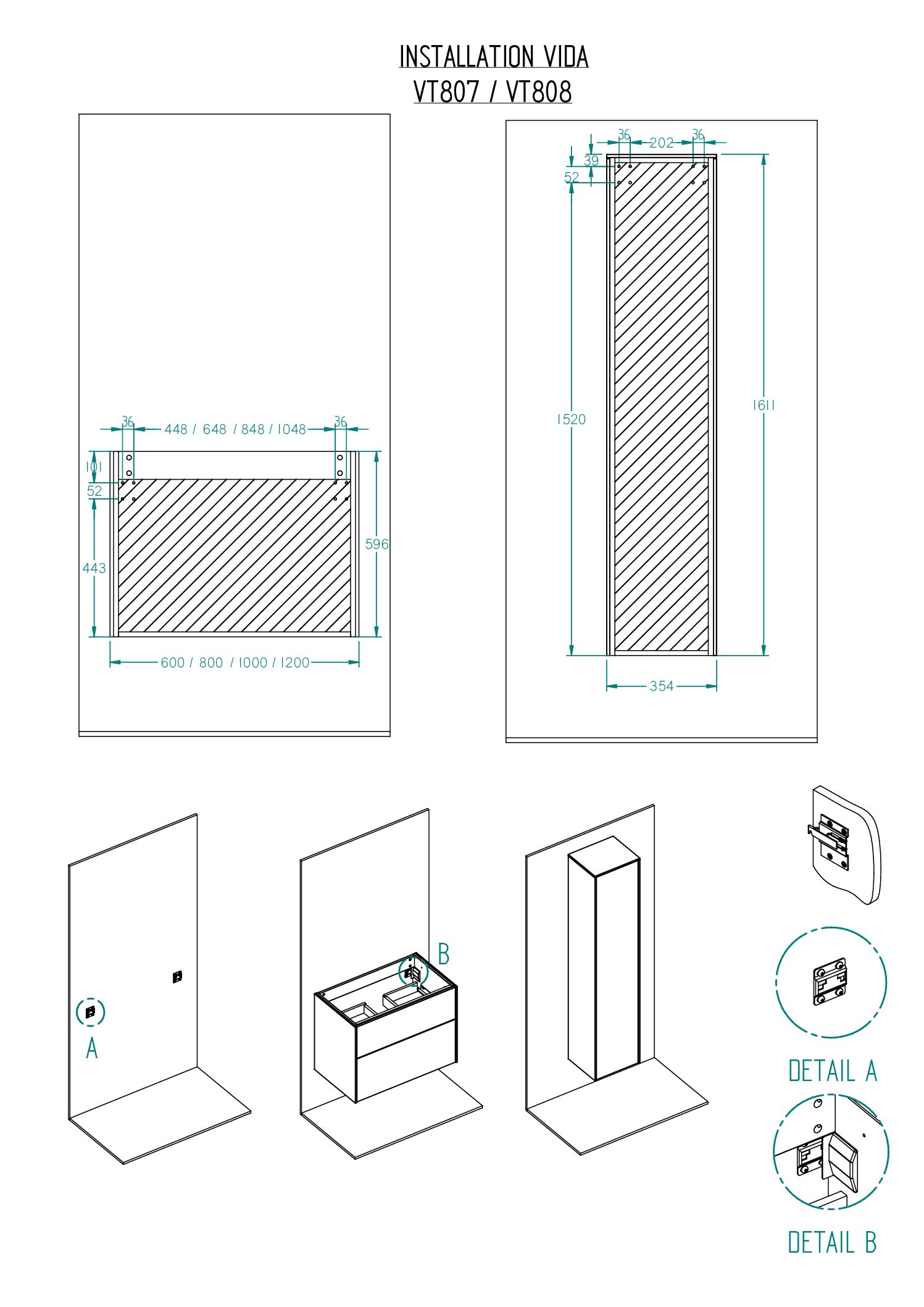 Vida installation VT807 / VT808