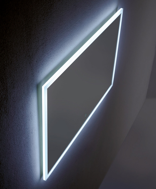 ST seeria peegel,LED-peegel,vannitoapeegel,Balteco peegel,valgusega peegel,modernne peegel,energiasäästlik LED,Eesti disain,peegel vannituppa,Balteco mööbel