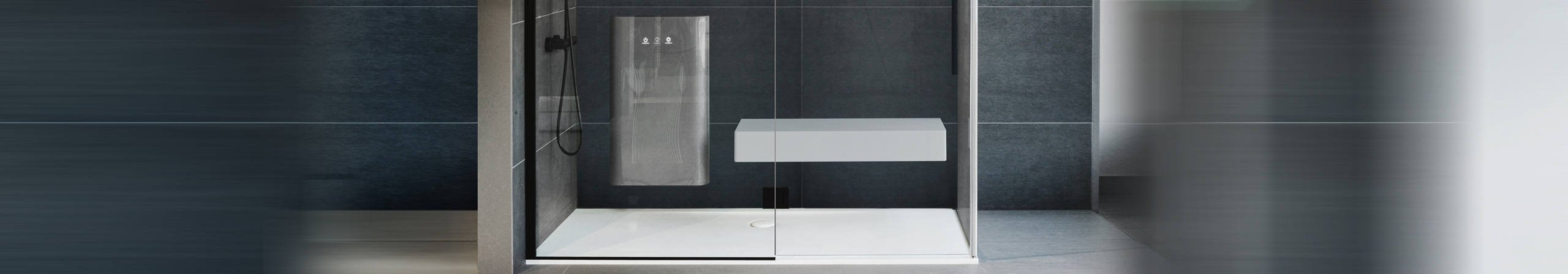 Balteco SteamBot™ compact wall-mounted steam generator with glass front panel and smart control