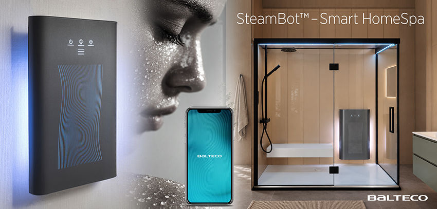 Photo collage showcasing the SteamBot™ steam generator