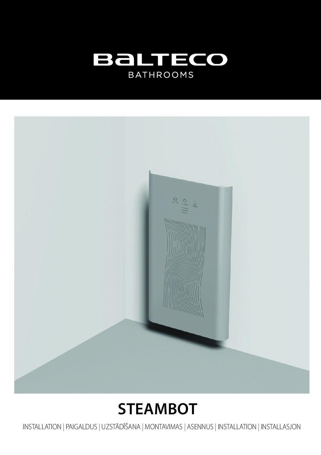 Balteco SteamBot garo generatoriaus įrengimo instrukcija – žingsnis po žingsnio vadovas jungimui ir nustatymui