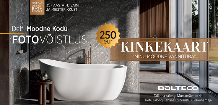 Balteco vannitoad kinkekaart Delfi fotrokonkurssil