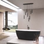 Senzo Xonyx™ solid surface kivivann musta välisviimistlusega Tartu salongi näidismüügis